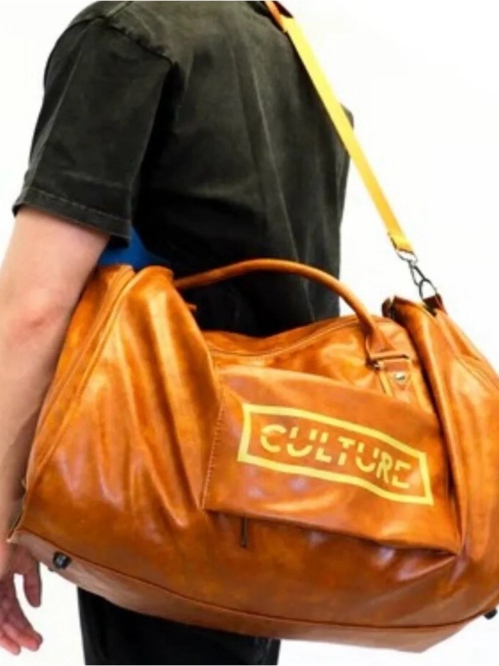 Culture Cognac Travel Duffel Bag for Men Brand New